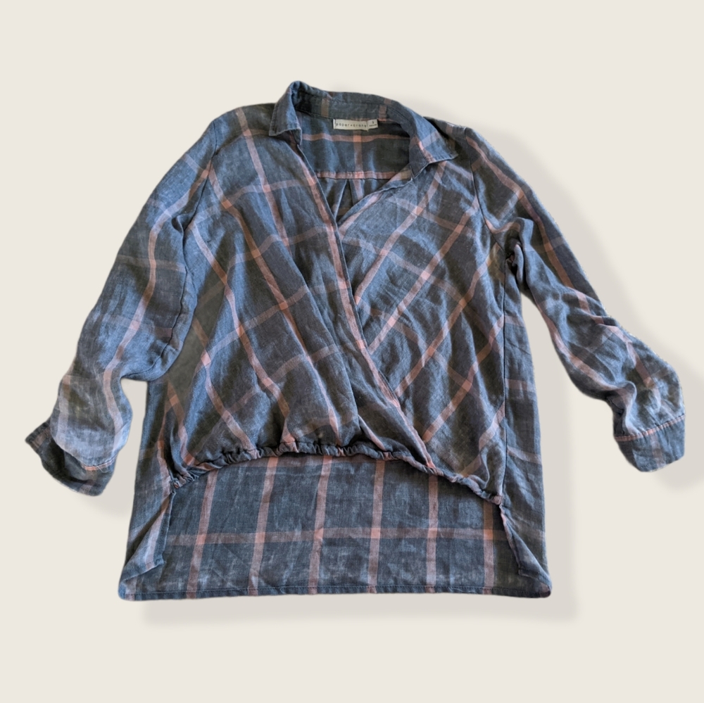 Paper Crane long sleeve plaid shirt S